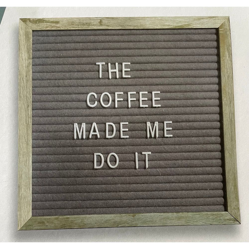 10x10 café message board